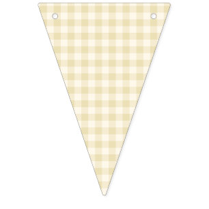 Banderines Clásico Gingham de Principios de Otoño Trigo Dor