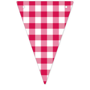 Banderines Clásico gingham frambuesa