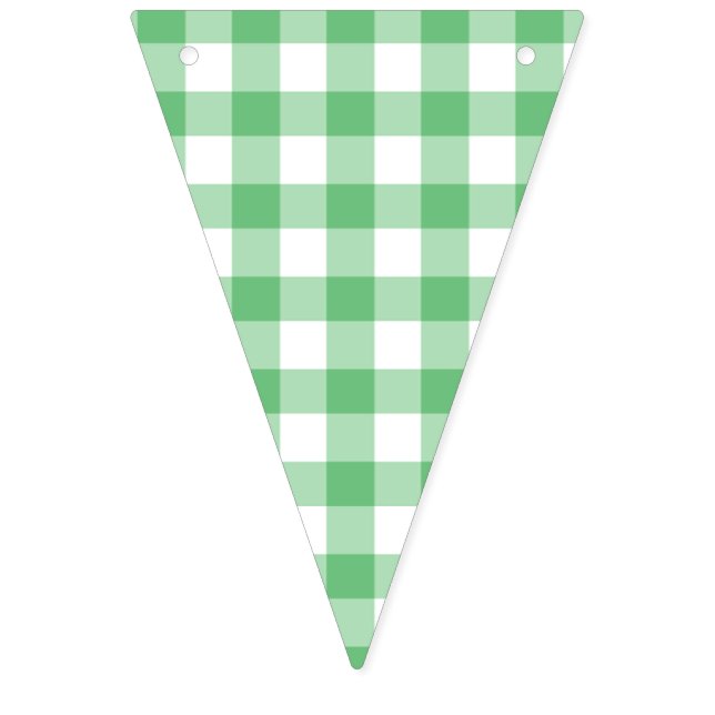 Banderines Clásico Gingham Summer Green (Primera bandera)