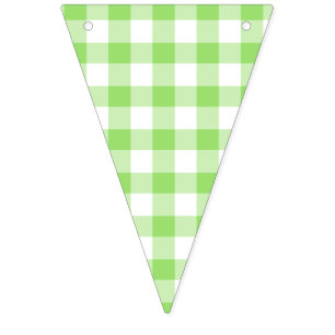 Banderines Clásico Gingham Verde Primavera