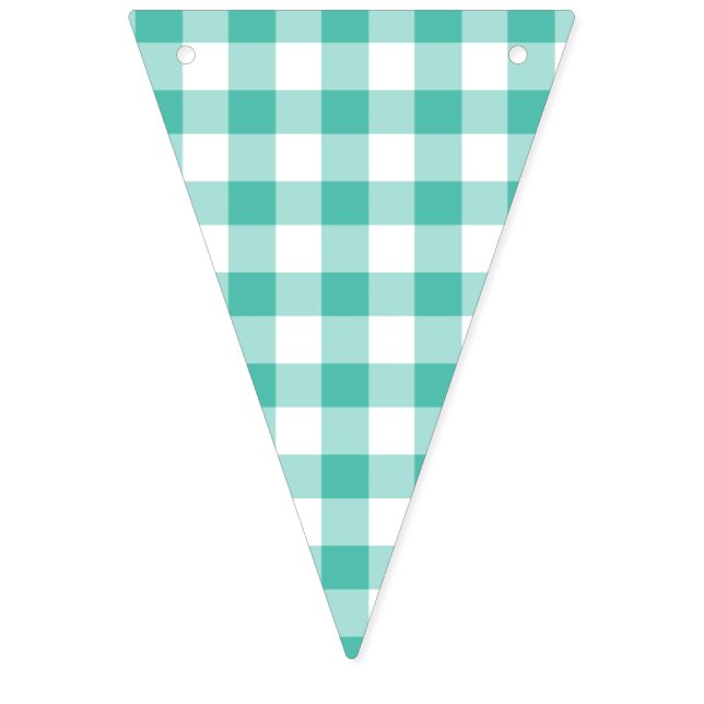 Banderines Classic Gingham Bluegrass Green (Primera bandera)