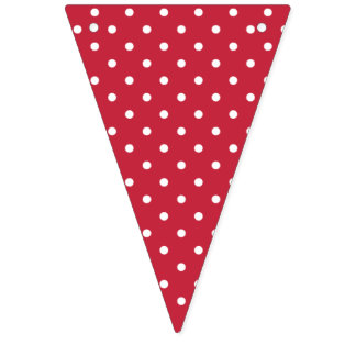 Banderines Classic Polka Dot White - Cherry Red