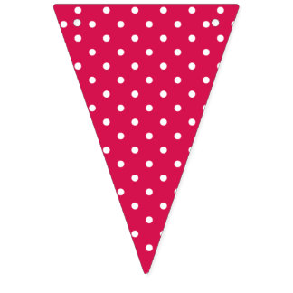 Banderines Classic Polka Dot White - Raspberry Red