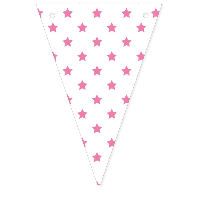 Banderines Classic Stars Fuchsia Pink - White (Primera bandera)