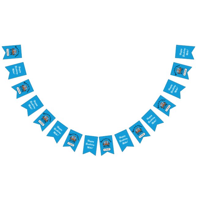 Banderines Coche de competición del muchacho del feliz (Todo)