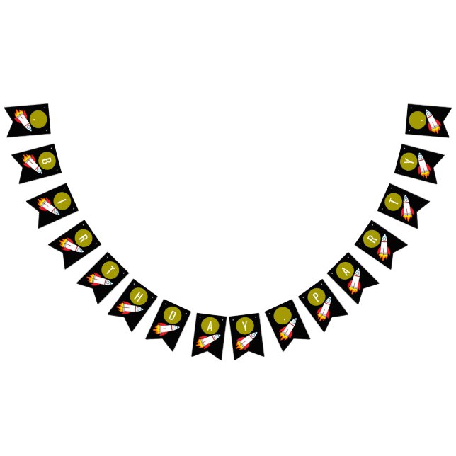 Banderines Cohetes espaciales al cumpleaños de los niños de l (Todo)