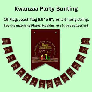 Banderines Coincidiendo con los siete principios de Kwanzaa
