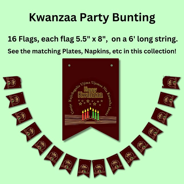 Banderines Coincidiendo con los siete principios de Kwanzaa (Subido por el creador)