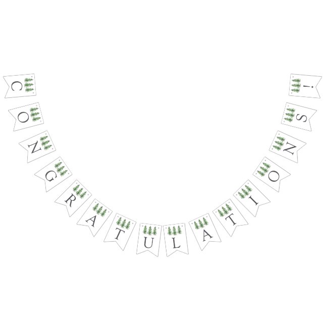 Banderines Colección de Bodas del bosque de pinos acuarela (Todo)