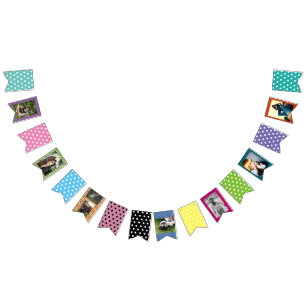 Banderines Colgante divertido de lunares con fotos personaliz