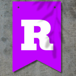 Banderines Color morado neón y blanco | Personalizar 