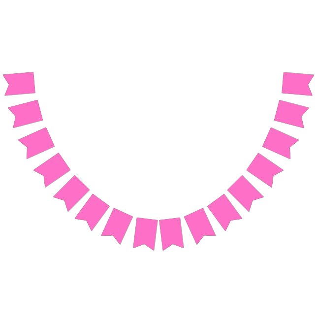 Banderines Color sólido neón rosado | Clásica (Todo)