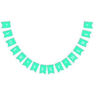 Banderines Color sólido teal neón personalizado