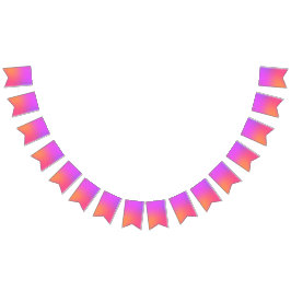 Banderines Colores naranjas, rosados, púrpura tropical