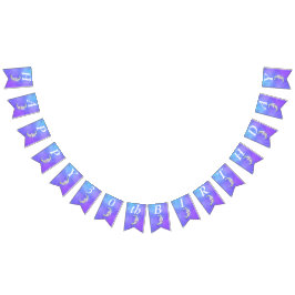 Banderines Colorida luna de cumpleaños festiva en morado