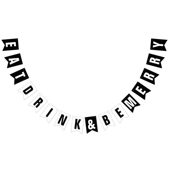 BANDERINES COME BEBIDAS Y SEA FELIZ DECORACIÓN DE LA FIESTA D (Todo)