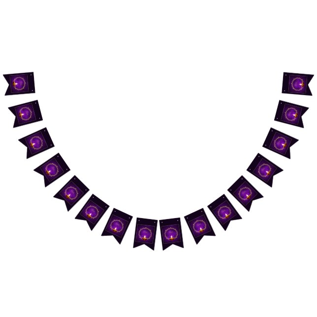 Banderines Concordancia feliz Diwali púrpura (Todo)