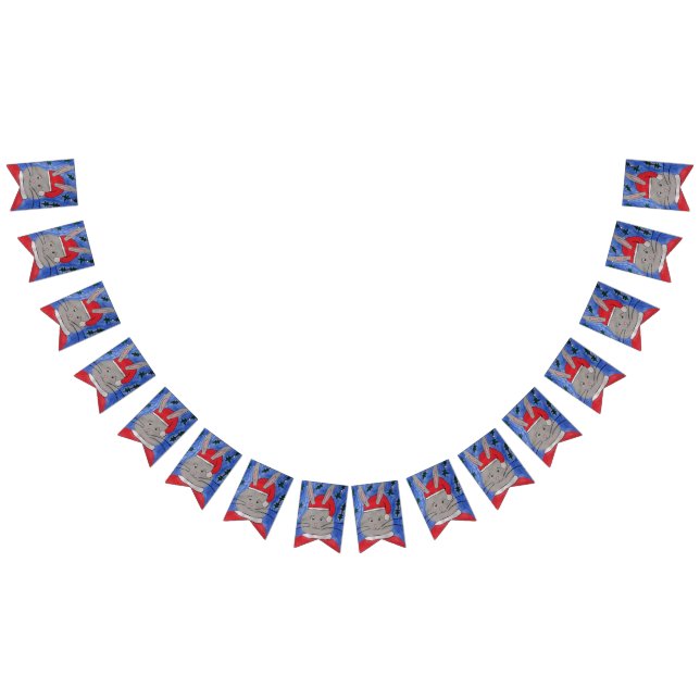 Banderines Conejito lindo de Santa (Todo)