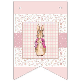 Banderines Conejo clásico con chaqueta rosa