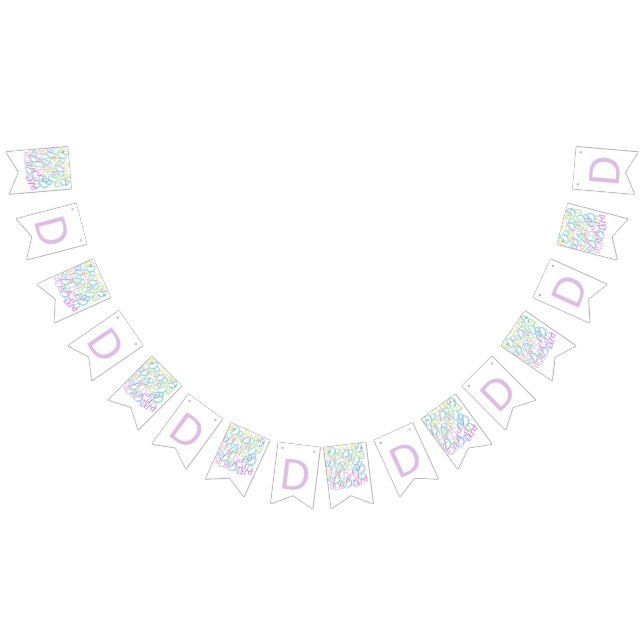 Banderines Confeti de Letras "D" (Todo)