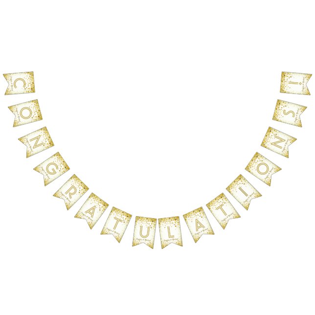 Banderines confeti del oro del ☆CONGRATULATIONS☆ (Todo)