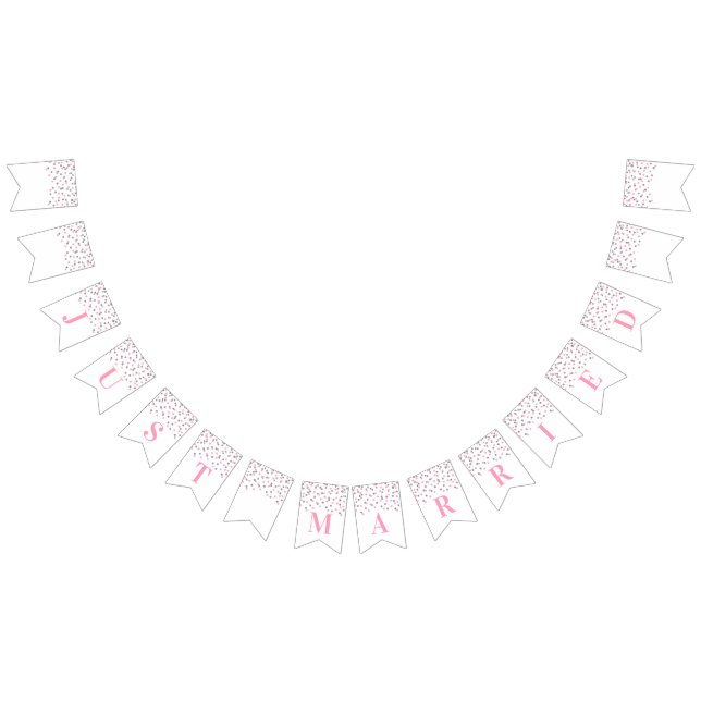 Banderines Confetti de plata rosada casada (Todo)