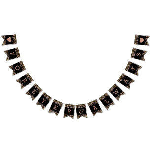 Banderines Confetti Sparkle Shine Rosa Boda de oro para siemp