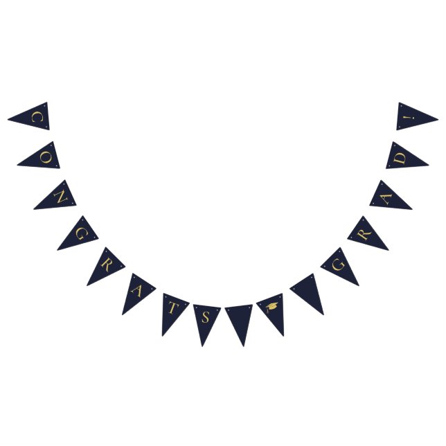 Banderines Congrats Grad Navy Blue (Todo)