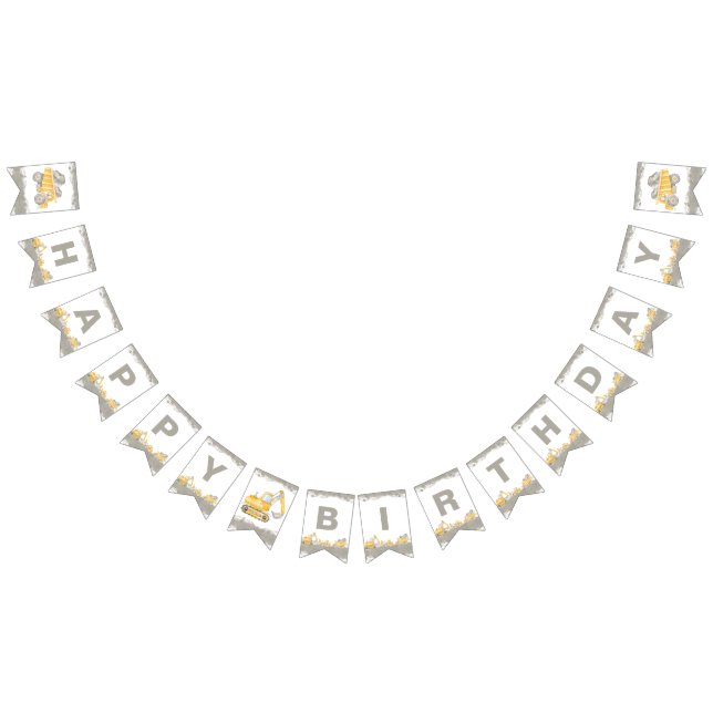 Banderines Construction Truck Birthday Happy Birthday (Todo)