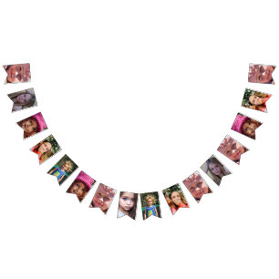 Banderines CREA TU PROPIO Estandarte de cumpleaños con FOTOS