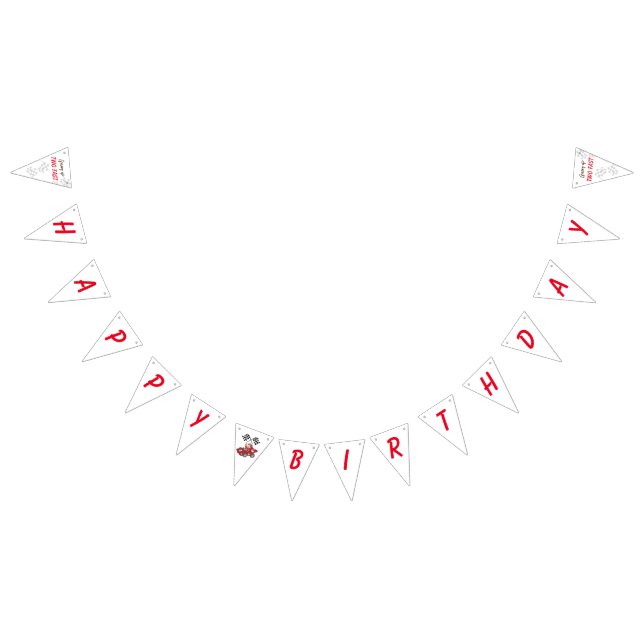 Banderines Crecer dos veloces cumpleaños (Todo)