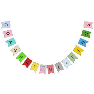 Banderines Critters y mariposas felicitaciones a Baby Shower