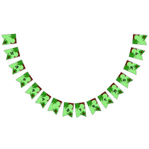 Banderines Cte Ladybug y Clover Leaf Happy Birday