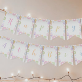 Banderines Cuatro Chicas del tema dulce del cuarto cumpleaños