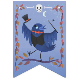Banderines Cuervo de Halloween Luna Azul