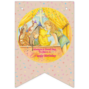 Banderines Cumpleaños Bunting - Feliz cumpleaños