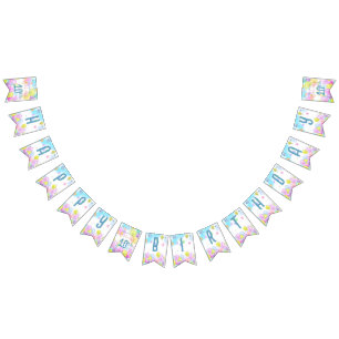 Banderines Cumpleaños de Balloon Pastel