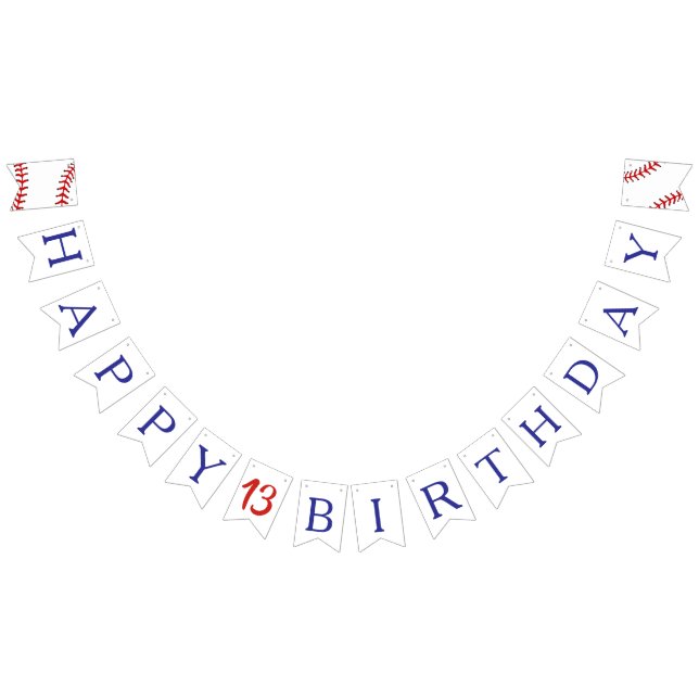Banderines Cumpleaños de béisbol (Todo)