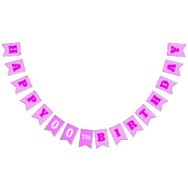 Banderines Cumpleaños de Cute PINK