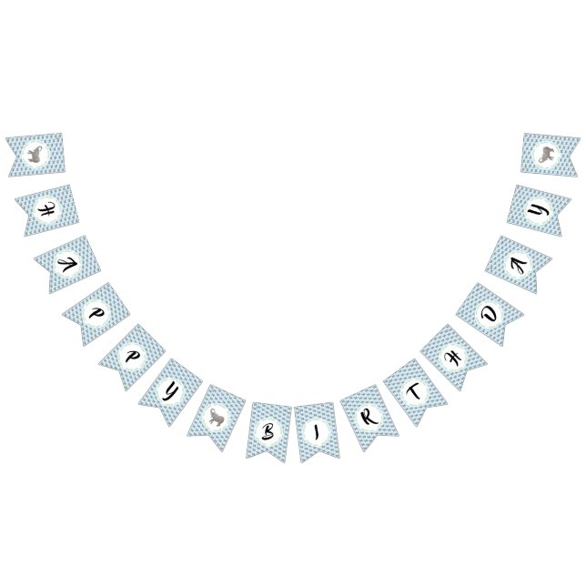 Banderines Cumpleaños de elefante bebé (Todo)