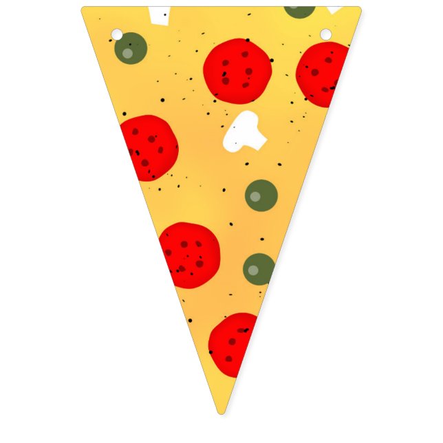 Banderines cumpleaños de fiestas de pizza divertidos de Guay (Sexta bandera)