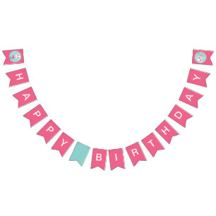 Banderines Cumpleaños de Gatita Sirena PurrMaid