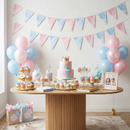 Banderines Cumpleaños de gemelos niño y niña Dos Gansos Tonto