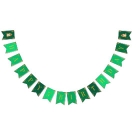 Banderines Cumpleaños de Golden Green Puppy Dog