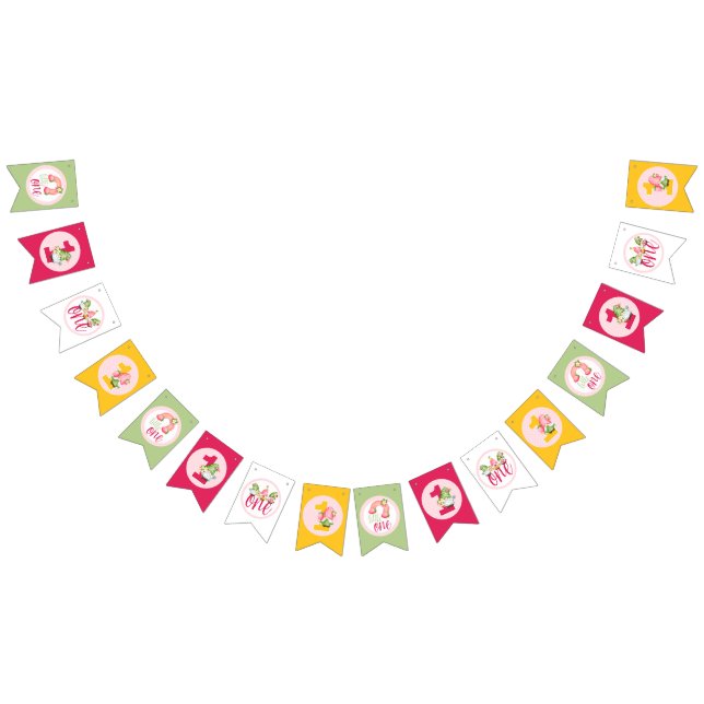 Banderines Cumpleaños de la niñita del Jardín Gnome Strawberr (Todo)