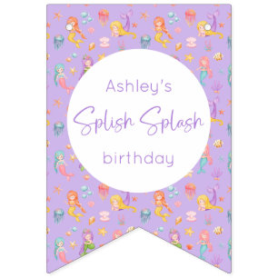 Banderines Cumpleaños de la sirena