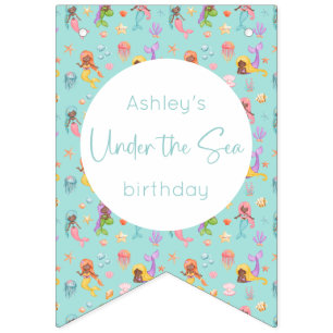 Banderines Cumpleaños de la sirena