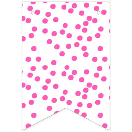 Banderines Cumpleaños de los niños - Patrón de Polkadots Rosa