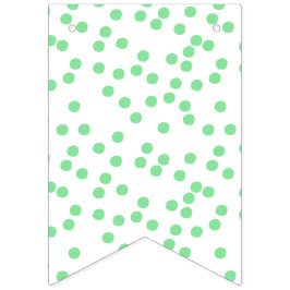 Banderines Cumpleaños de los niños - Patrón Green Polkadots