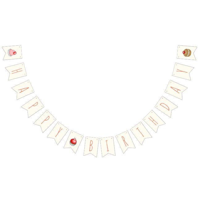 Banderines Cumpleaños de los pasteles pequeños (Todo)